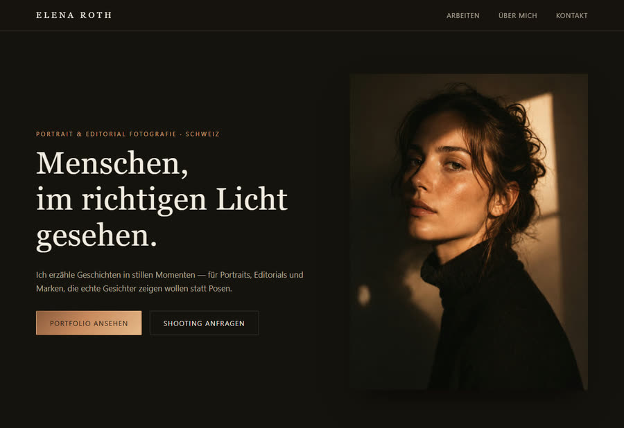 Fotograf:in – Musterprojekt