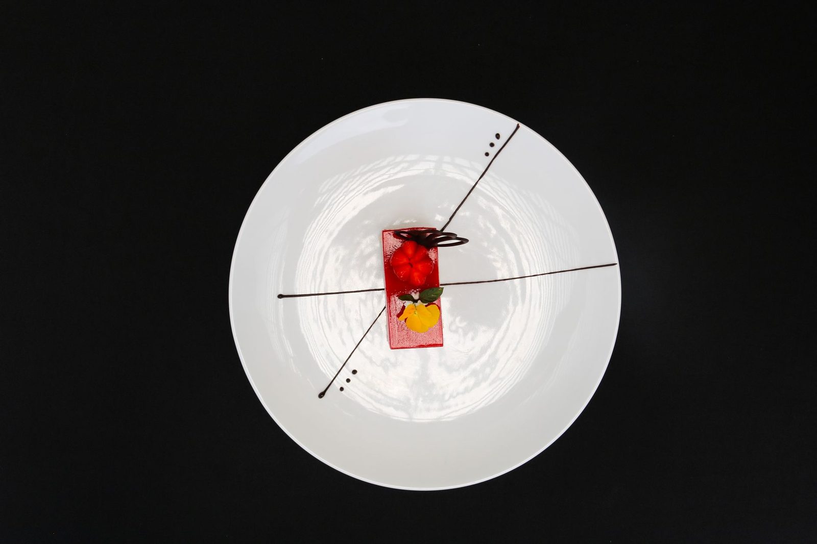 Dessert elegant angerichtet