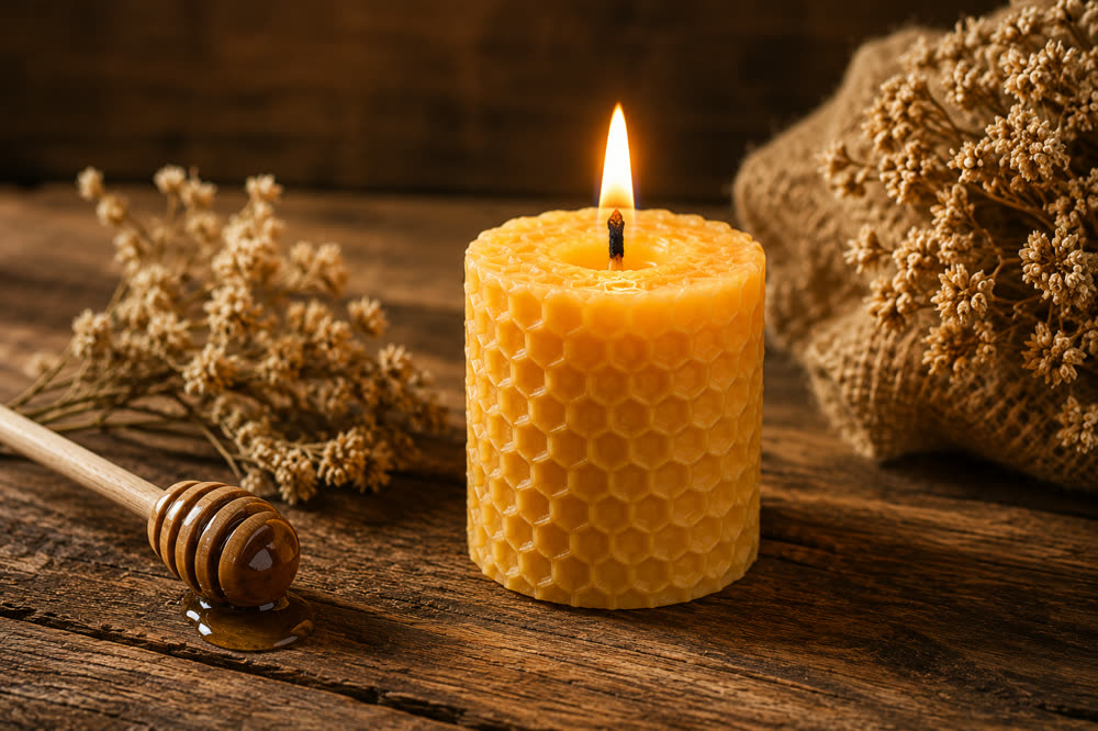 Bienenwachskerze